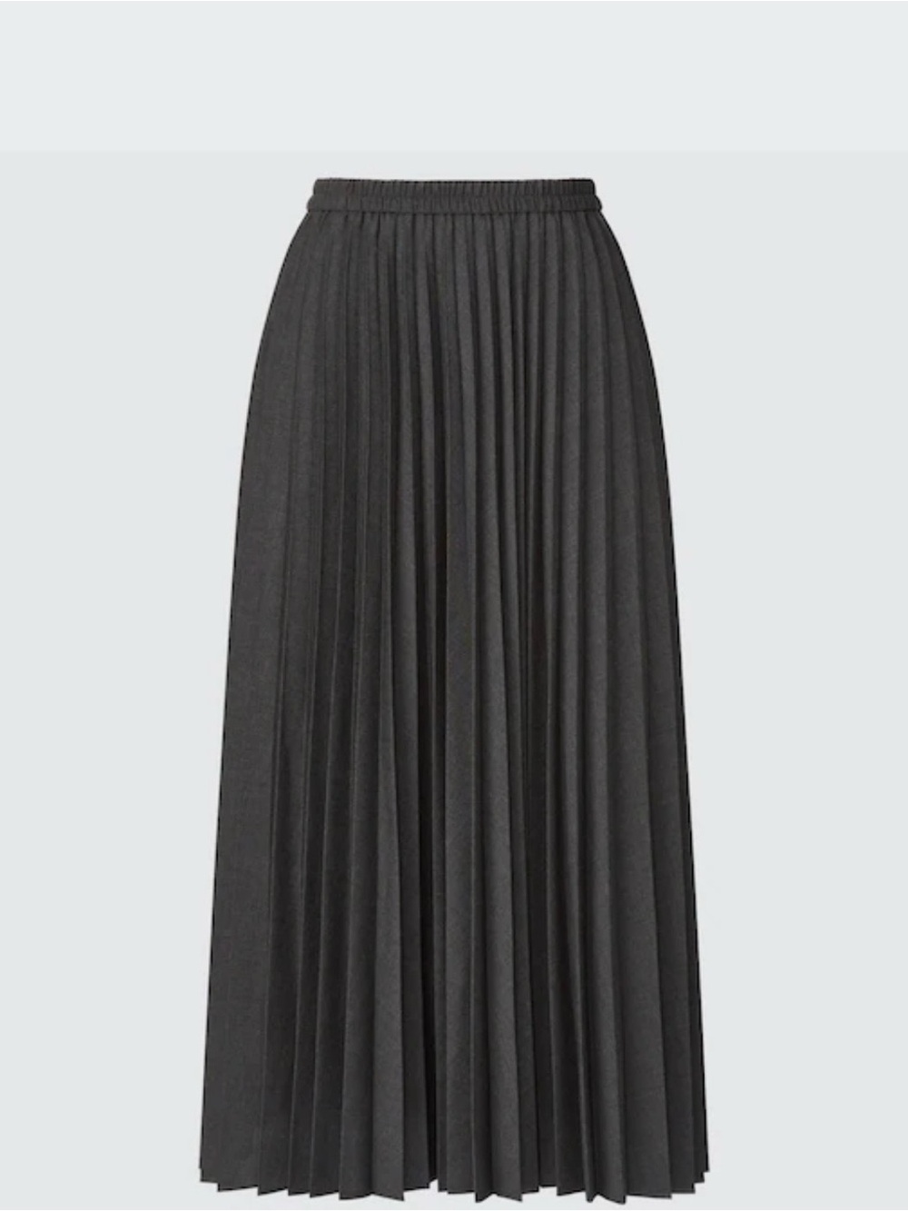 Uniqlo Pleated accordion Maxi Skirt - dark grey